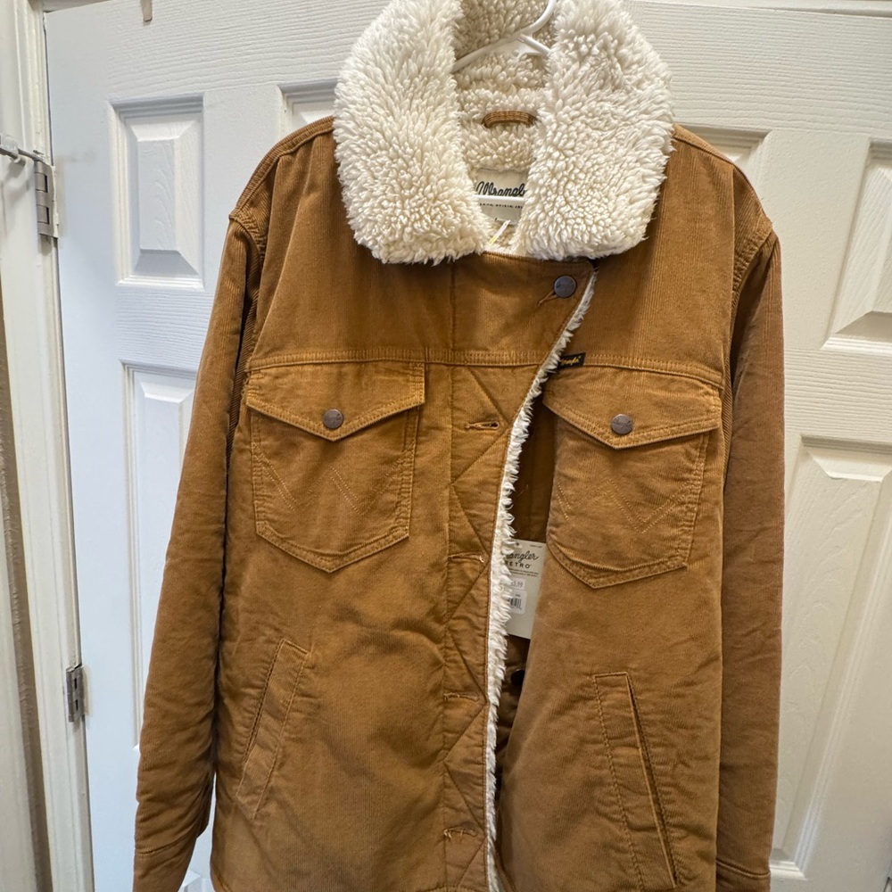 Men's Brown Sherpa-Lined Jacket